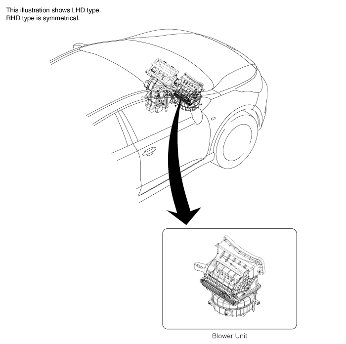 Kia Cee'd - Blower Unit Components and components location - Blower